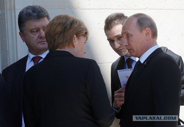 В.В.Путин Меркель о Порошенко