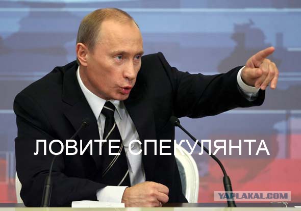 Путин: спекулянты виновными в падении уровня жизни