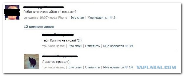Смешные комментарии из социальных сетей 27.05.2016