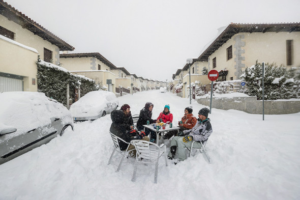 Как в Мадриде встретили самый сильный снегопад за 50 лет