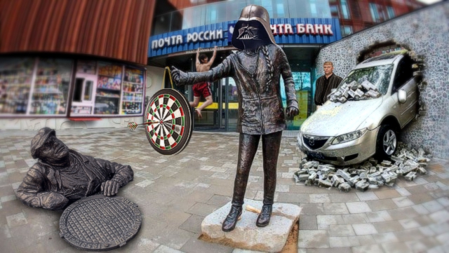Фотожаба: Памятник Грете Тунберг