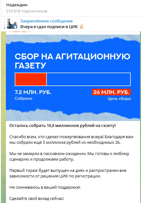 Всего зарегистрировано 4 кандидата