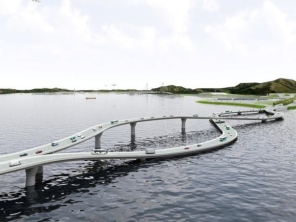 Уникальный «ныряющий» мост между Данией и Швецией