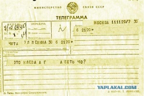 Фотожаба: Телеграмма