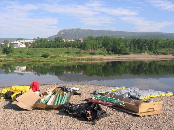 Река Лена. На самодельном плоту