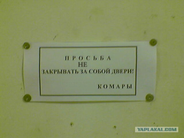 Фотожаба: Обьявление от комаров