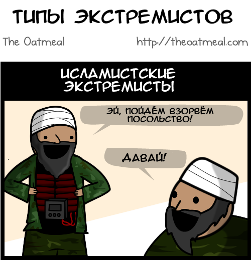 Три типа экстремистов