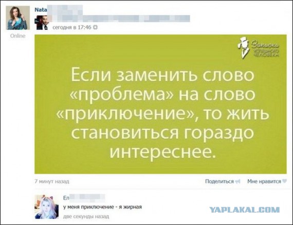 Смешные комментарии из социальных сетей 14.10.2016