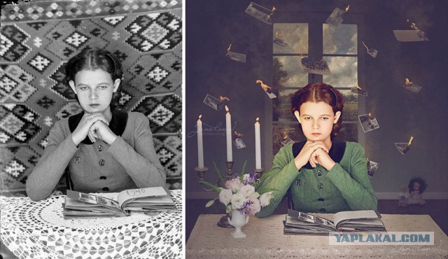 Художница превращает старинные фотографии