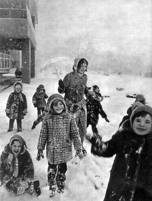 Зимние катания на санках в СССР