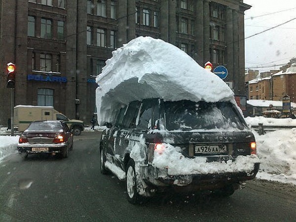 Забыл с крыши стряхнуть немножко