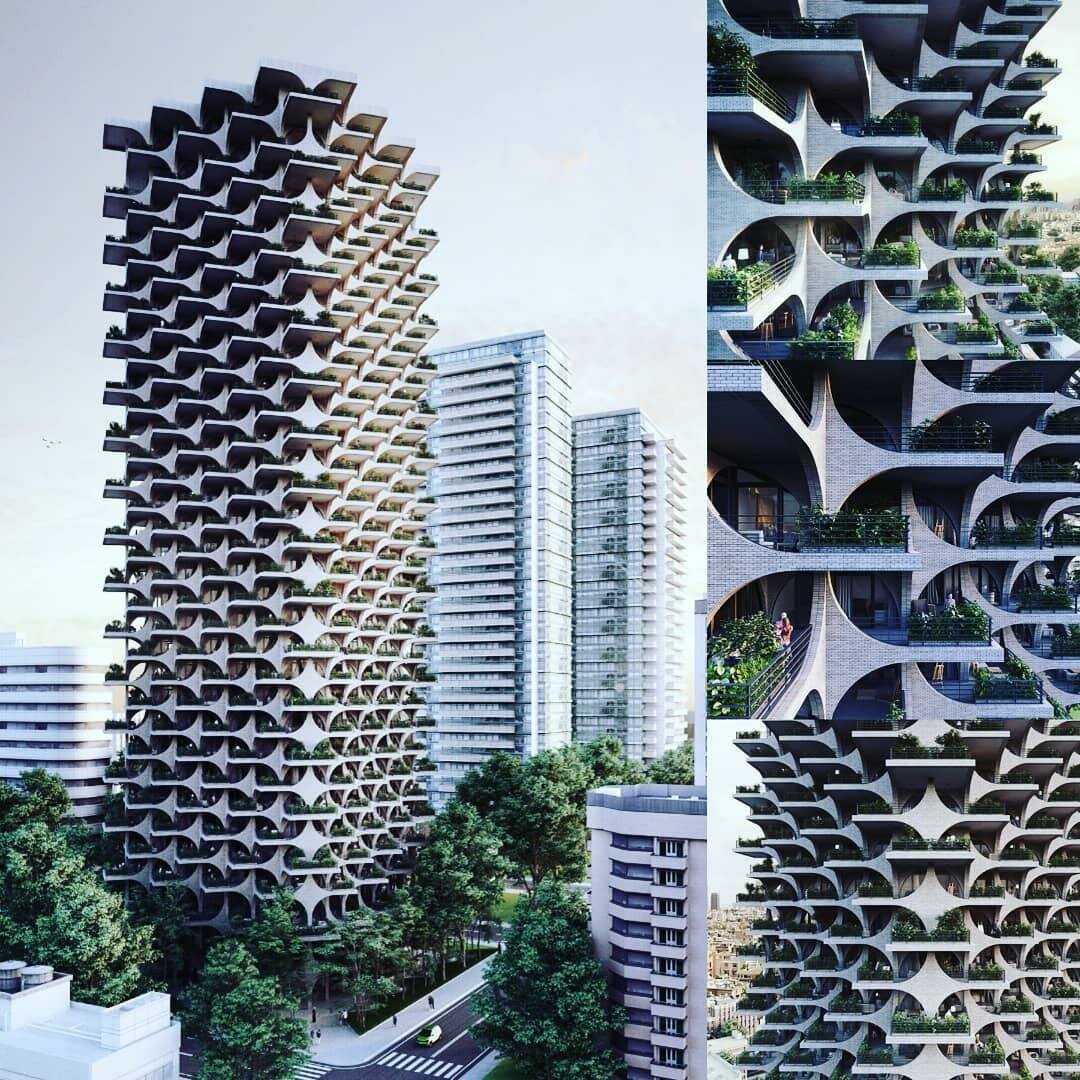 Дом с молнией на фасаде в милане