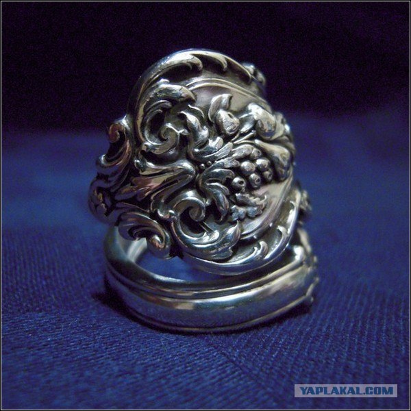 Элегантные украшения из серебряных столовых прибор