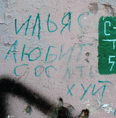 На заборе