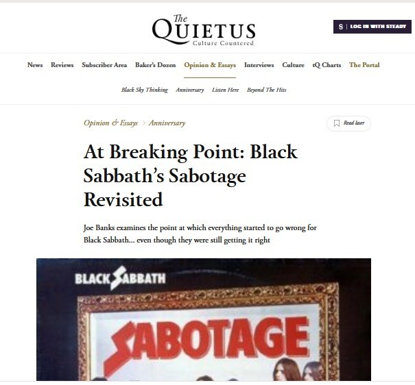 Музыка и музыканты: Black Sabbath «Sabotage»