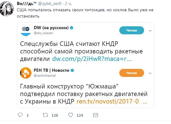 Украинские ракетные двигатели КНДР передала Россия.