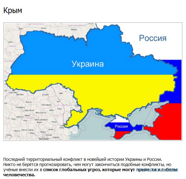 Спорные территории в мире.