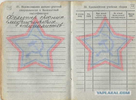 А что у вас написано в военном билете?