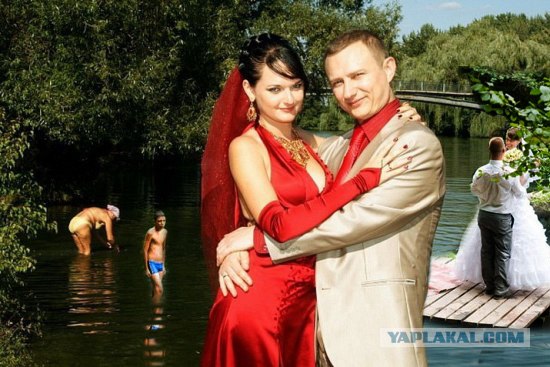 Романтический фон на свадебном фото