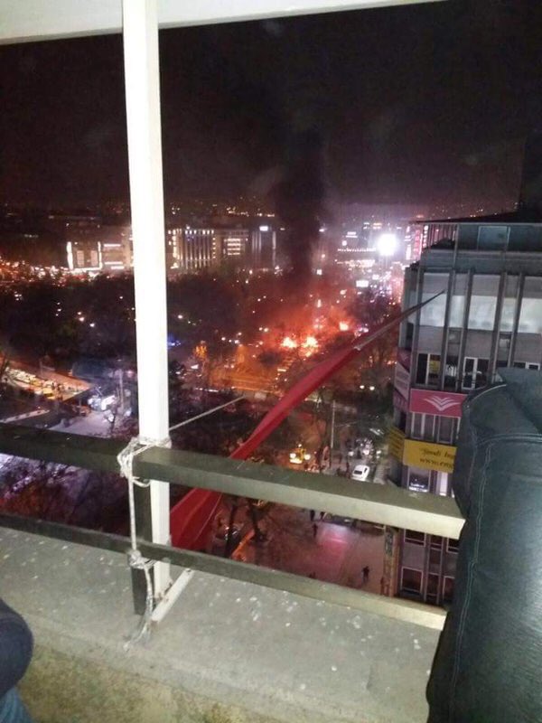 Сильный взрыв прогремел в центре Анкары