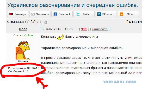 Украинское разочарование и очередная ошибка.