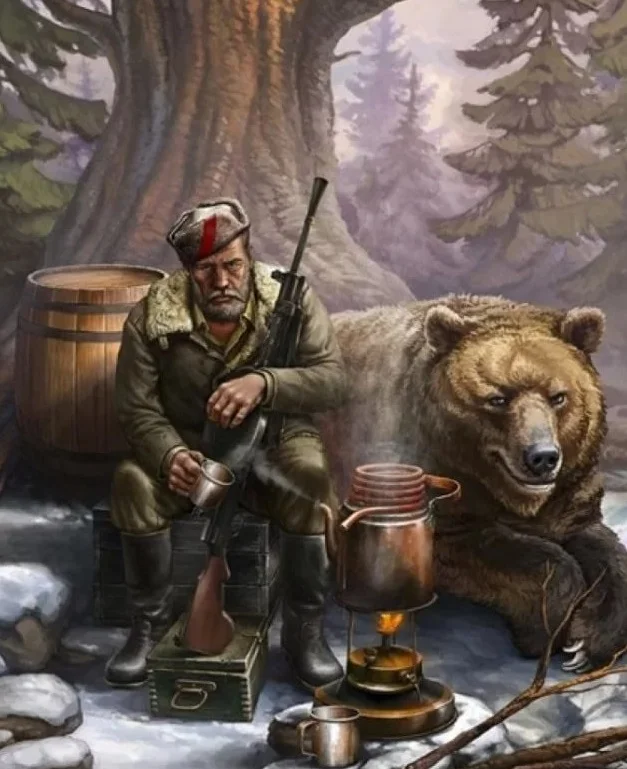 Зимнее утро в деревне.