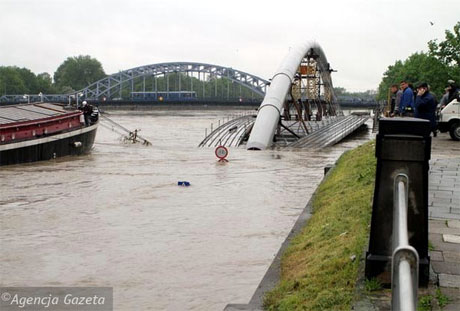 8-метровая стена воды движется к Варшаве