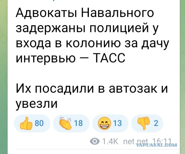 Суд приговорил Навального к девяти годам колонии строгого режима