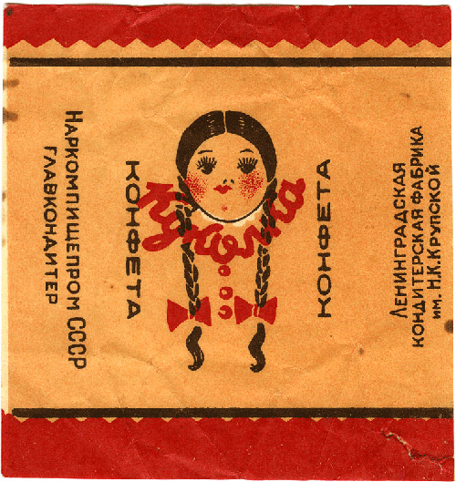 Фантики советских конфет