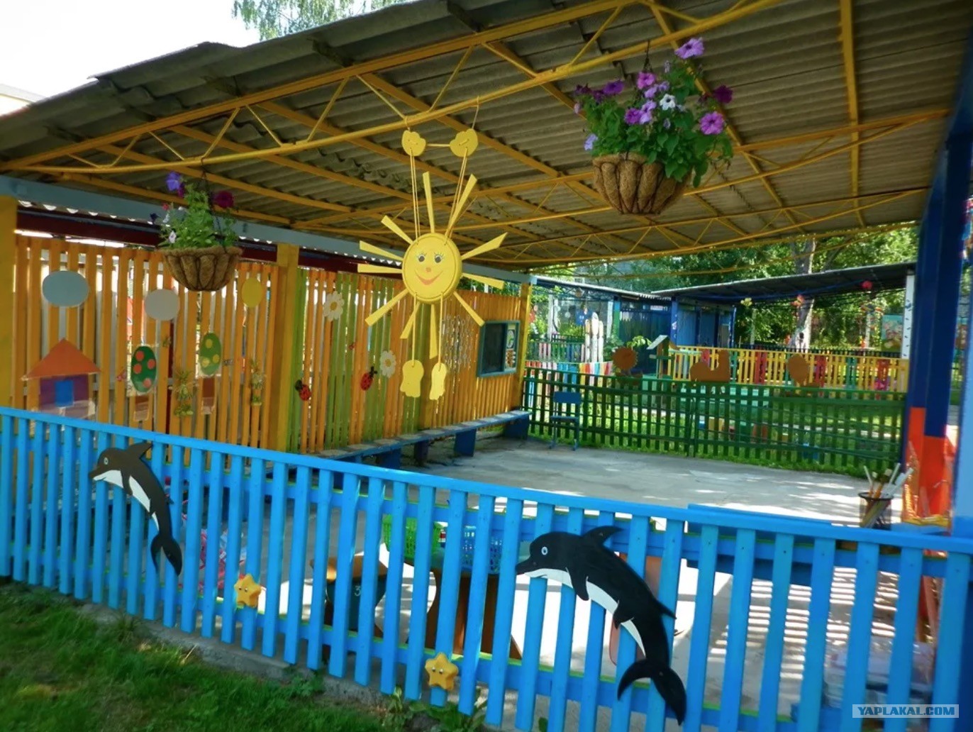Оформление веранды в детском саду летом