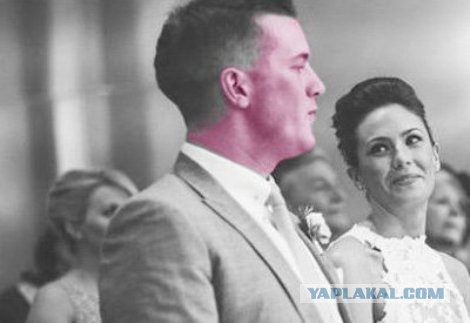 Забавный момент на свадьбе