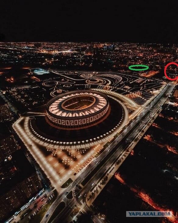 На стадионе «Краснодара» включили новогоднее освещение