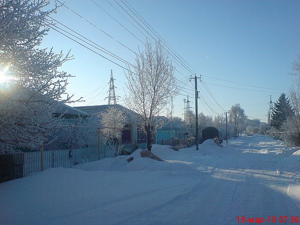 Снег и мороз в деревне