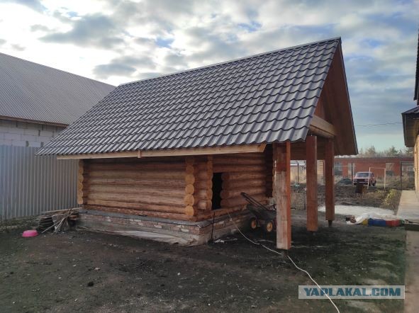 Достроил баню