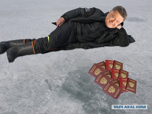 Фотожаба - Мужик на зимней рыбалке