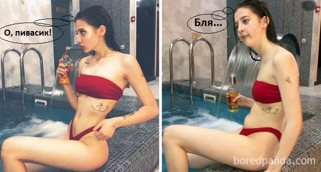 Веселые фото девушек «до и после»