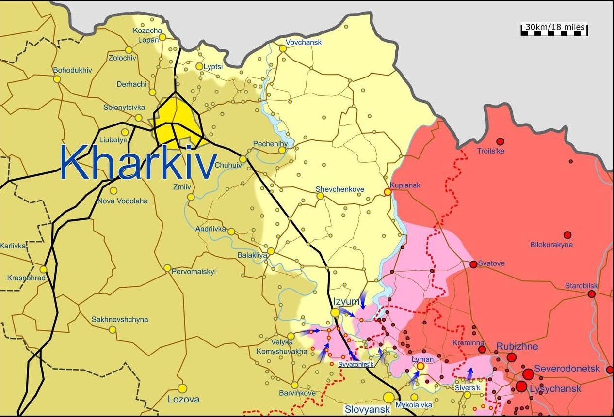Границы харьковской области с россией карта
