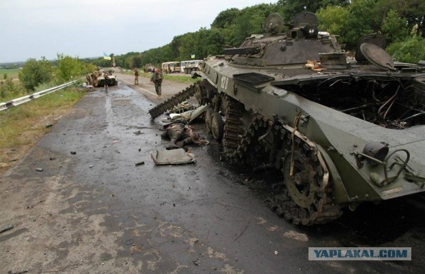 Уничтожена еще одна колонна украинской техники