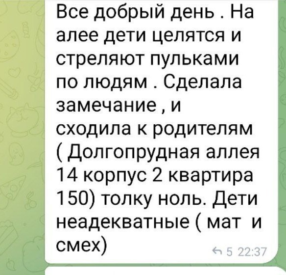 В Москве на Долгопрудной аллее ходят двое братьев и стреляют в прохожих из пневматики
