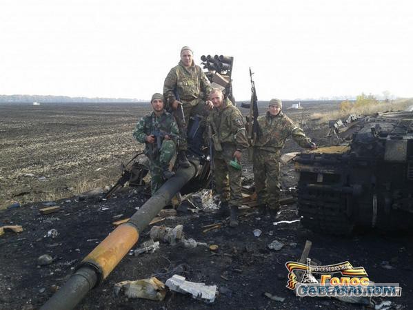 Танк ВСУ уничтоженный на дороге "Бахмутка"