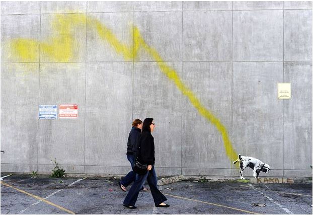 Бэнкси раскрасил Голливуд