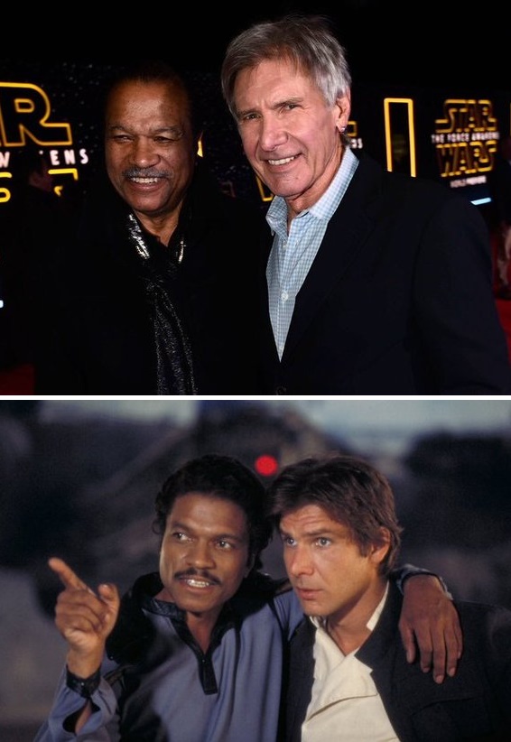 Герои Star Wars тогда и сейчас.