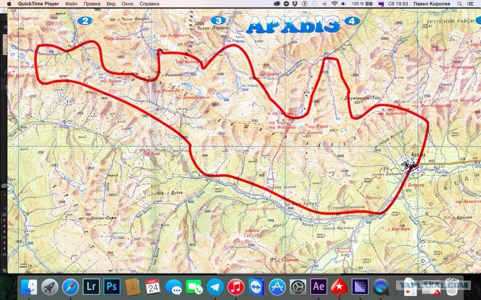 Карта пеших маршрутов архыз