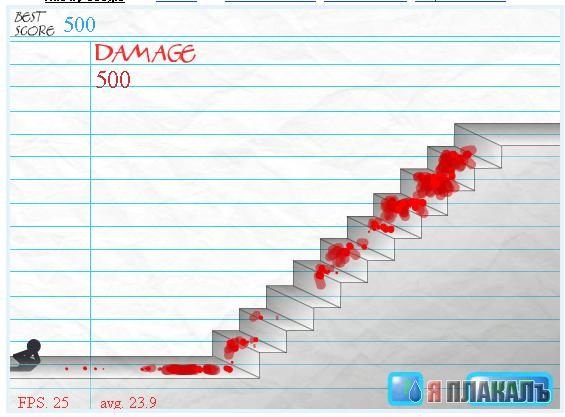 Stair Fall, падение с лестницы, * флэш игры / жесть