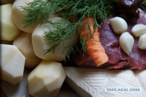 Телятина с подберезовиками)))