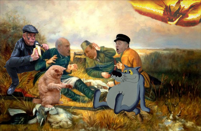 Фотожаба: Три соседа на привале