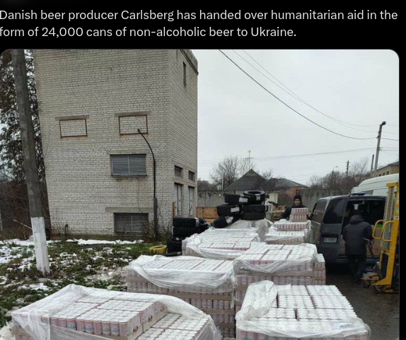 Carlsberg оказал крайне странную гуманитарную помощь Украине.