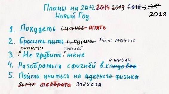 С 1 января обещаю, но не сделаю.