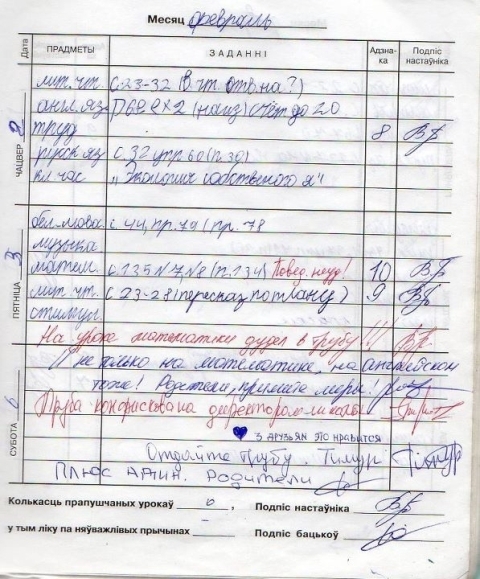 Забавные школьные дневники