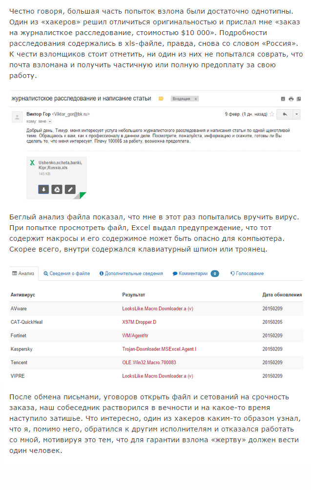 Что будет если заказать взлом своего e-mail